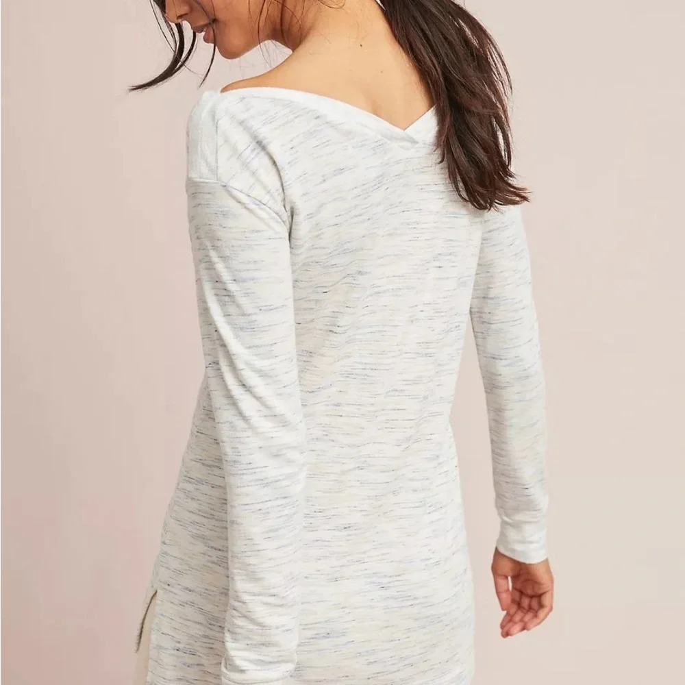 Saturday Sunday Anthropologie Andrea Pink Yellow Knit Pullover Top Size XXS - Picture 3 of 6